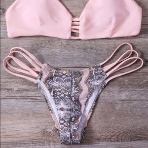 Snakeskin bikini bottoms